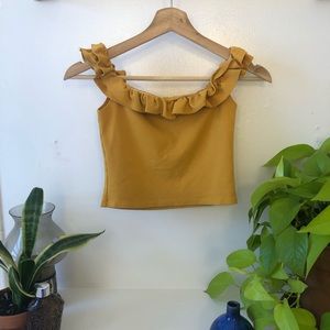 Mustard Yellow F21 Strapless Top